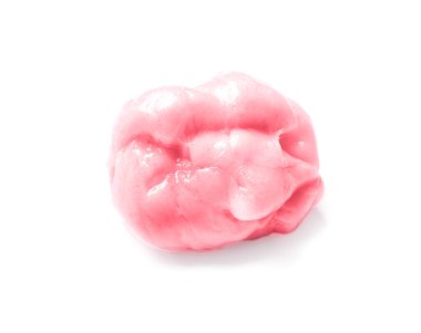 Beyaz arkaplanda sakız çiğneme