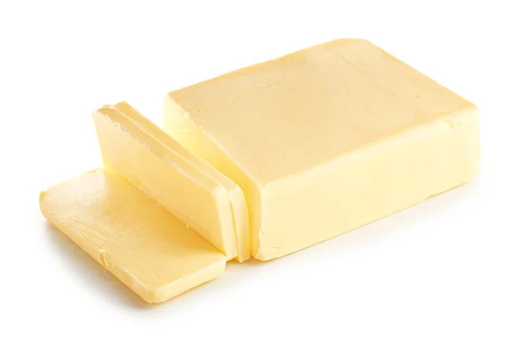 Fresh butter on white background — Stock Photo, Image