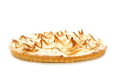 Beyaz arka planda lezzetli turta