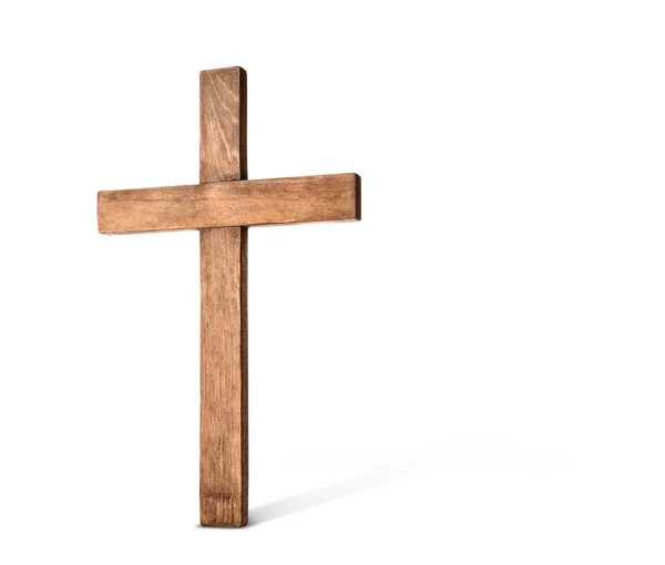 白地に木製の墓地の十字架 — ストック写真
