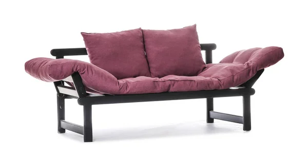 Bequemes Sofa auf weißem Hintergrund — Stockfoto