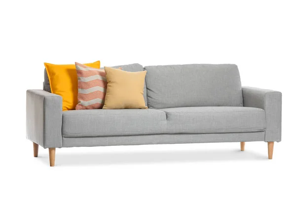 Modernes Sofa auf weißem Hintergrund — Stockfoto