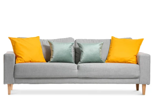 Nowoczesna sofa na białym tle — Zdjęcie stockowe