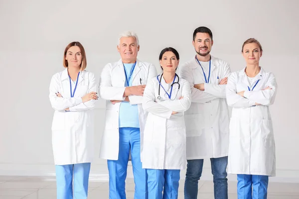 Team of professional doctors in clinic — 스톡 사진