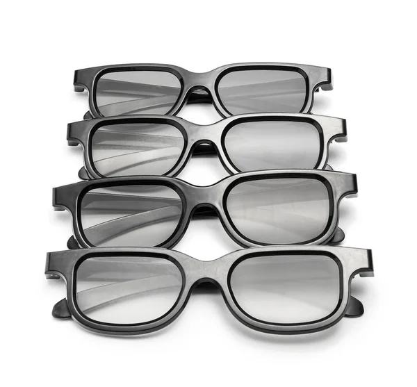 Stilvolle Brille auf weißem Hintergrund — Stockfoto
