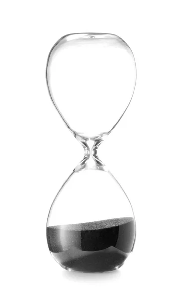 Hourglass on white background. Time management concept — Stock Photo, Image