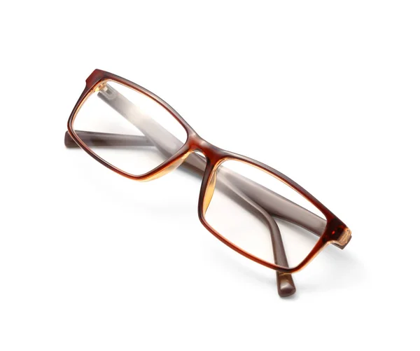 Stylish eyeglasses on white background — Stock Photo, Image