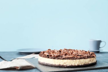 Lezzetli çikolatalı cheesecake.