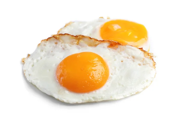 Savoureux côté ensoleillé jusqu'aux œufs sur fond clair — Photo