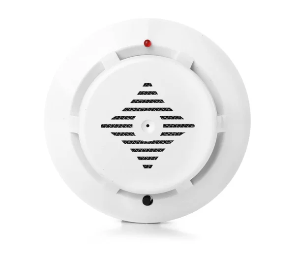 Modern smoke detector on white background — Stock Photo, Image