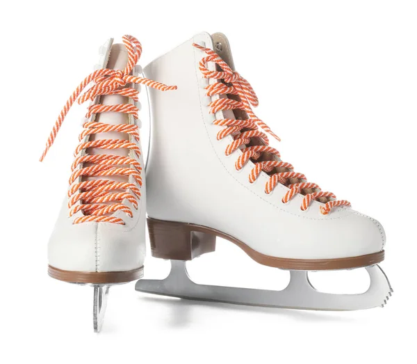 Pair of ice skates on white background — Stock Photo, Image