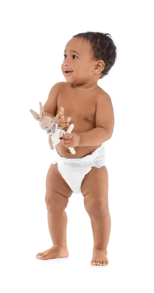 Beyaz tenli, sevimli Afro-Amerikan bebek. — Stok fotoğraf