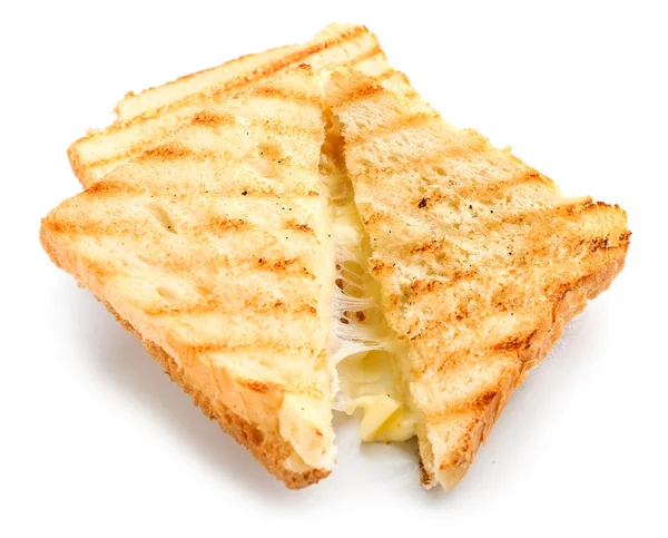 Νόστιμα σάντουιτς με τυρί σε λευκό φόντο — Φωτογραφία Αρχείου