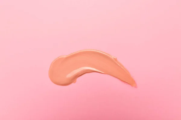 Sample of BB cream on color background — 스톡 사진