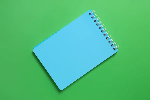 School notebook on color background — Stock Photo, Image