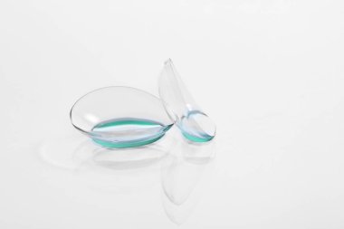Contact lenses on white background clipart