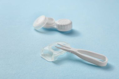 Cımbız ve kontakt lensler için renk arkaplanı