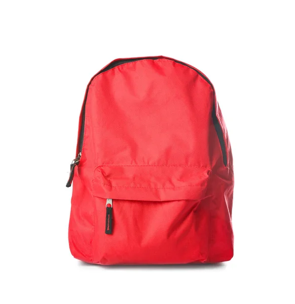 Školní batoh na bílém pozadí — Stock fotografie