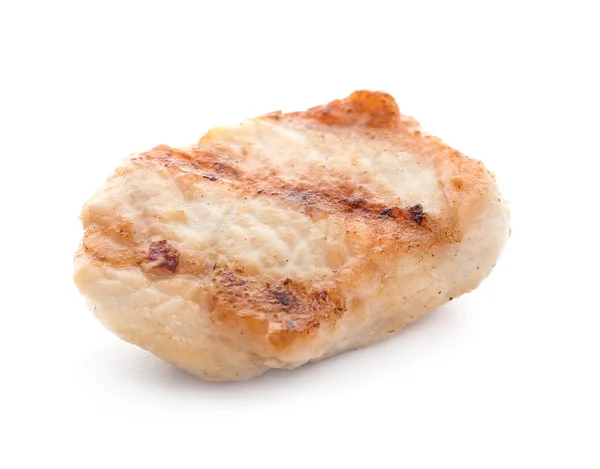흰 바탕에 구운 닭고기 국물 — 스톡 사진