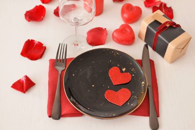 Sevgililer Günü için güzel bir masa.