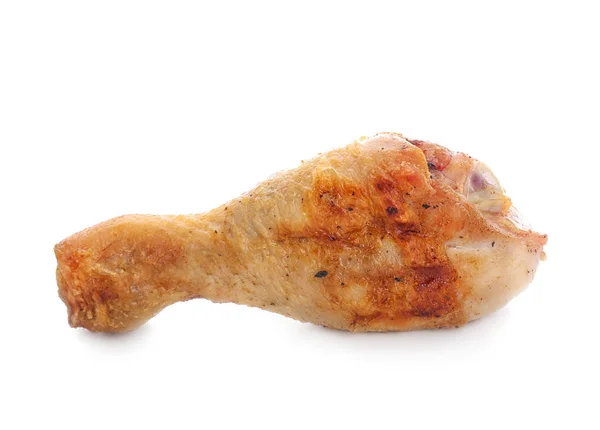 Cooked chicken drumstick on white background — Stock Photo, Image