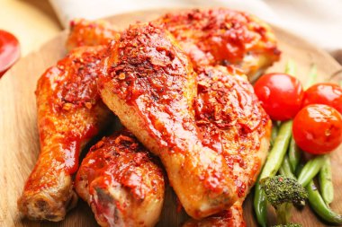 Sebzeli tavuk budu, yakın plan.