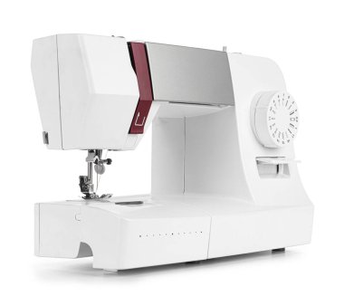 beyaz zemin üzerine dikiş makinesi