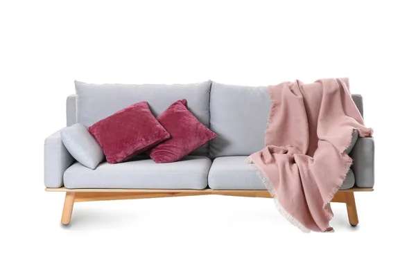Cómodo sofá sobre fondo blanco —  Fotos de Stock