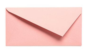 Beyaz arkaplanda kağıt zarf