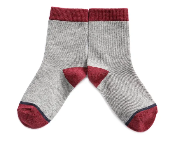 Baumwollsocken auf weißem Hintergrund — Stockfoto