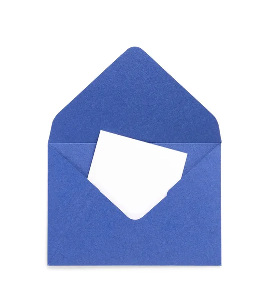 Beyaz zemin üzerinde boş kağıt zarf — Stok fotoğraf