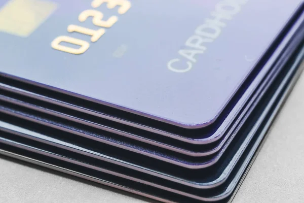 Credit cards on table, closeup — Stock Photo, Image