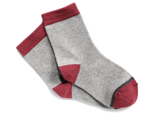 Baumwollsocken auf weißem Hintergrund — Stockfoto