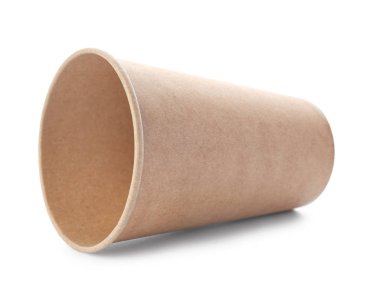 Paper cup on white background. Recycling concept