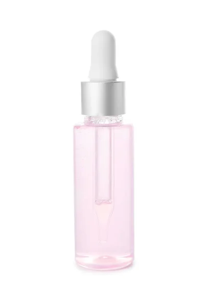 Cosmetic product in bottle on white background — 스톡 사진