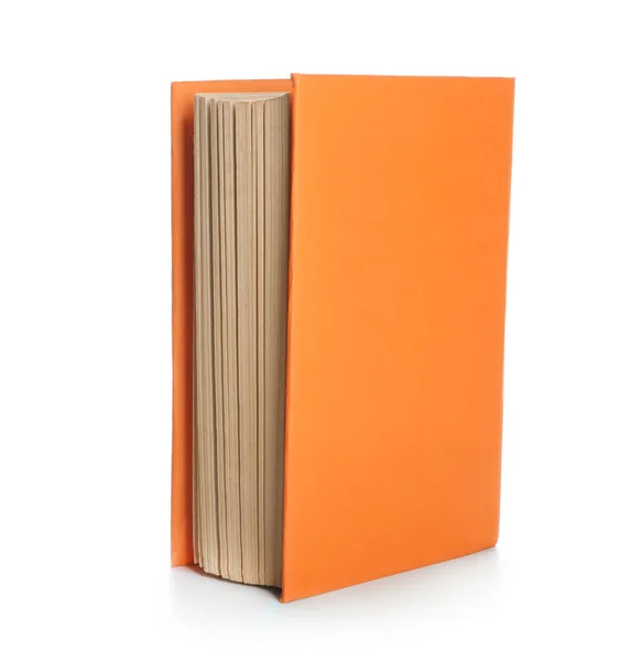 Buch mit leerem Einband auf weißem Hintergrund — Stockfoto
