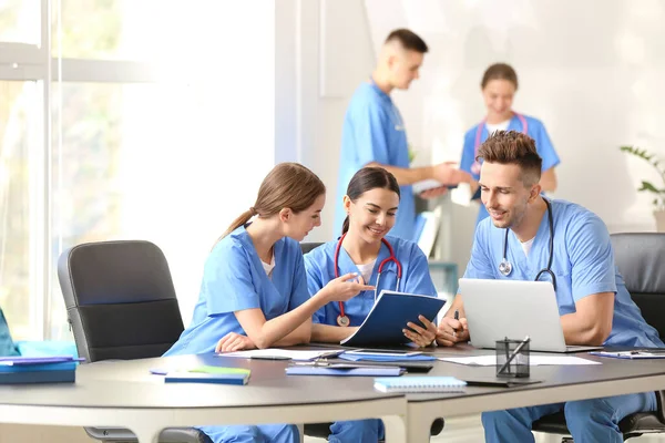 Group of students at medical university — ストック写真