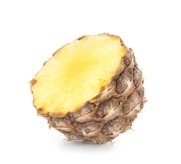 Piece of fresh pineapple on white background — Stock Photo, Image