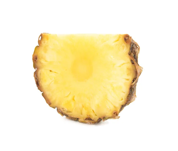 Slice of fresh pineapple on white background — Stock Photo, Image