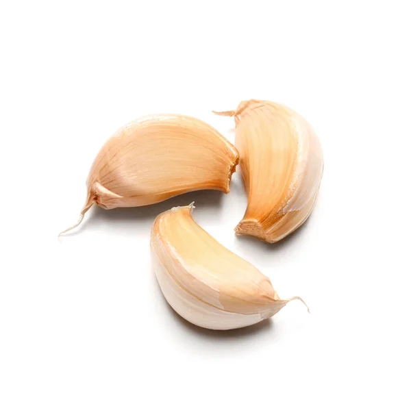 Fresh garlic on white background — Stock Photo, Image