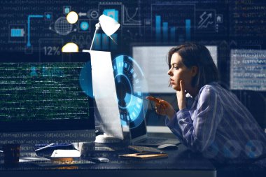 Ofiste çalışan kadın programcı