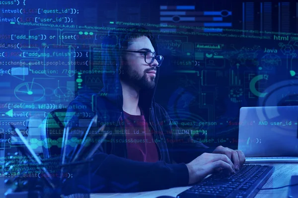 Male programmer working in office — Stock Photo, Image