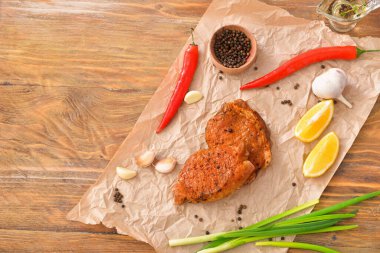 Lezzetli domuz bifteği.