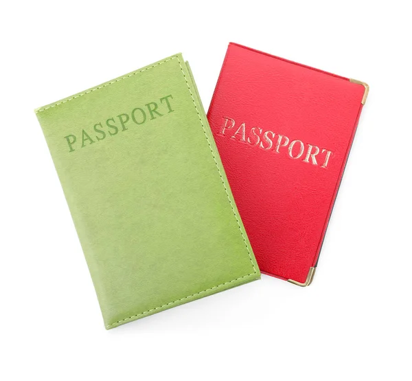 Two passports on white background — Stock Photo, Image