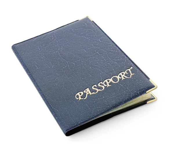 Um passaporte sobre fundo branco — Fotografia de Stock