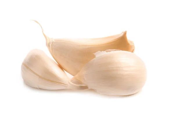 Fresh garlic on white background — Stock Photo, Image