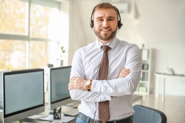 Portrait of male technical support agent in office — Stock Photo, Image