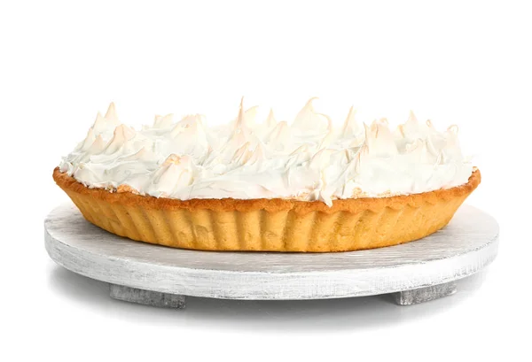 Tasty pie on white background — Stock Photo, Image