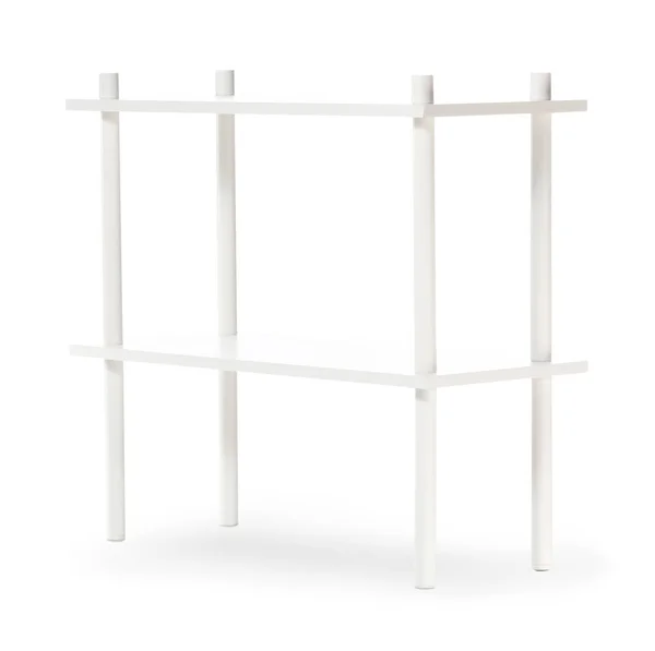 Empty shelving unit on white background — Stock Photo, Image