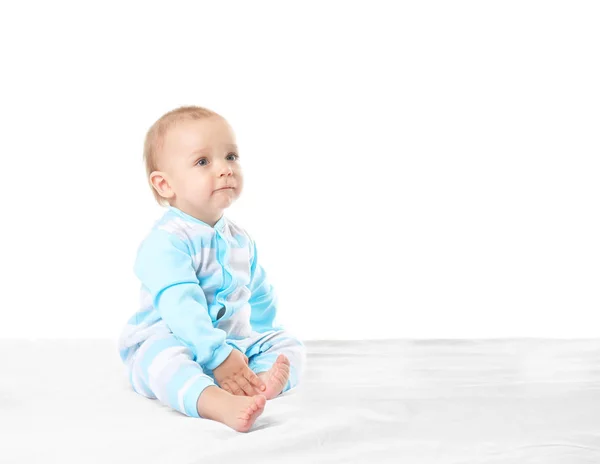 Cute Funny Baby Isolated White — Stock Photo, Image